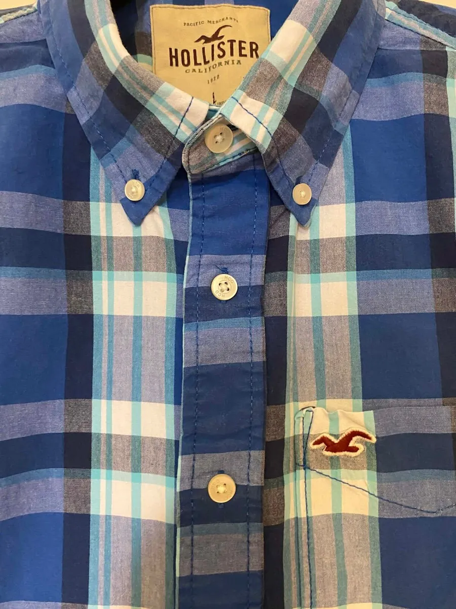 Hollister mens check 100% cotton casual shirt - Image 4