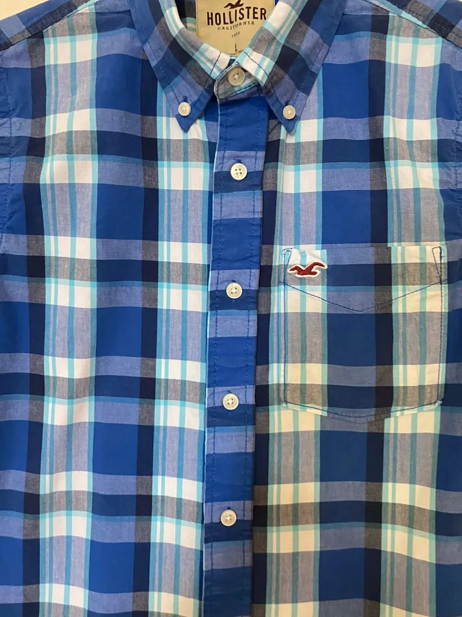 Hollister mens check 100% cotton casual shirt - Image 3