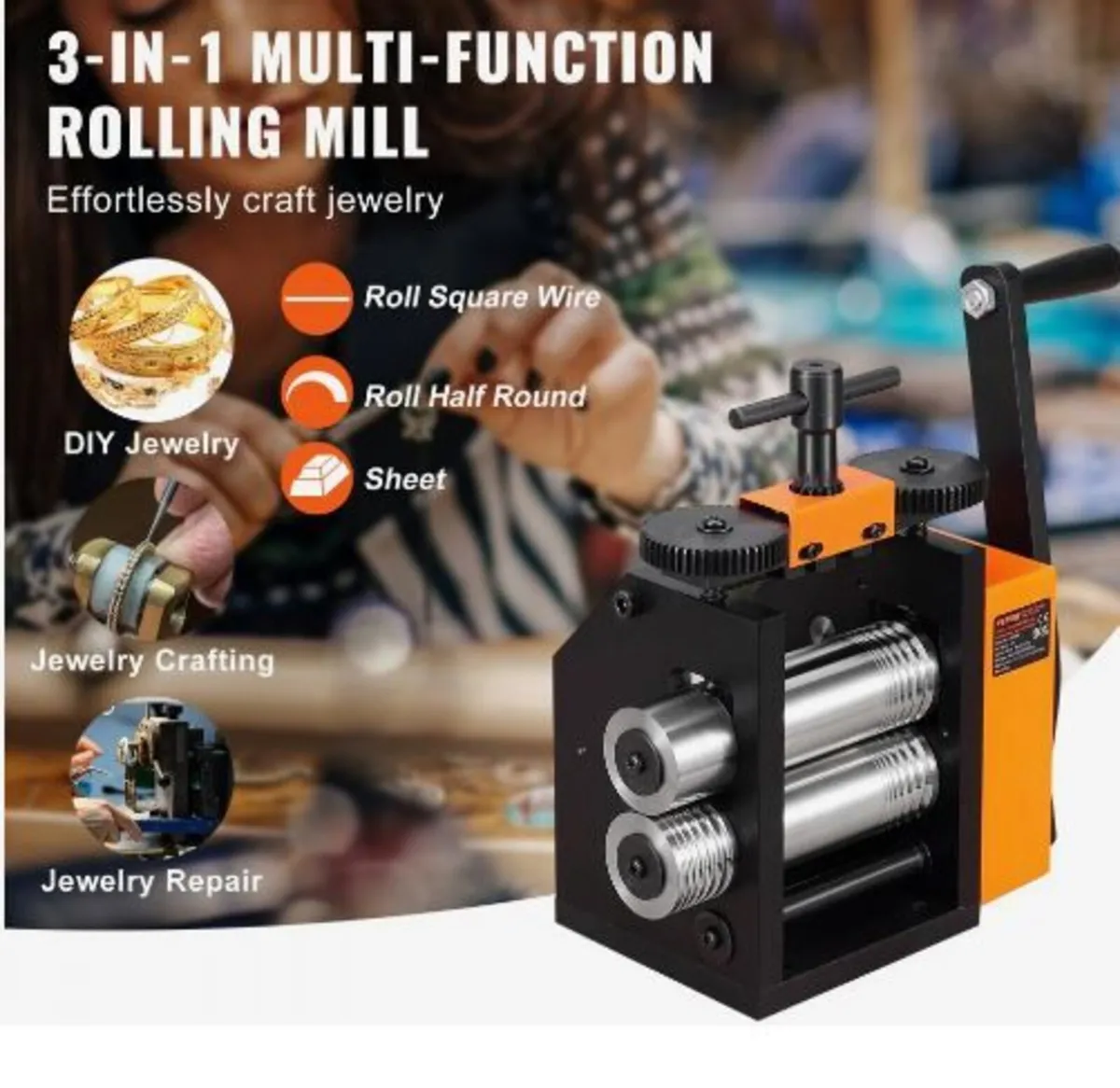 Rolling Mill, 2.95"/75 mm Jewelry Rolling Mill - Image 3