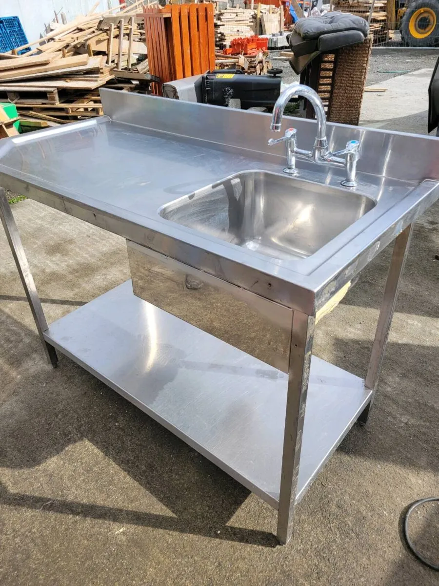 Sink Stainless Steel Shelved Sink - Image 1