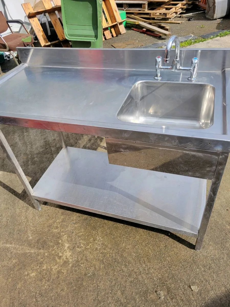 Sink Stainless Steel Shelved Sink - Image 2