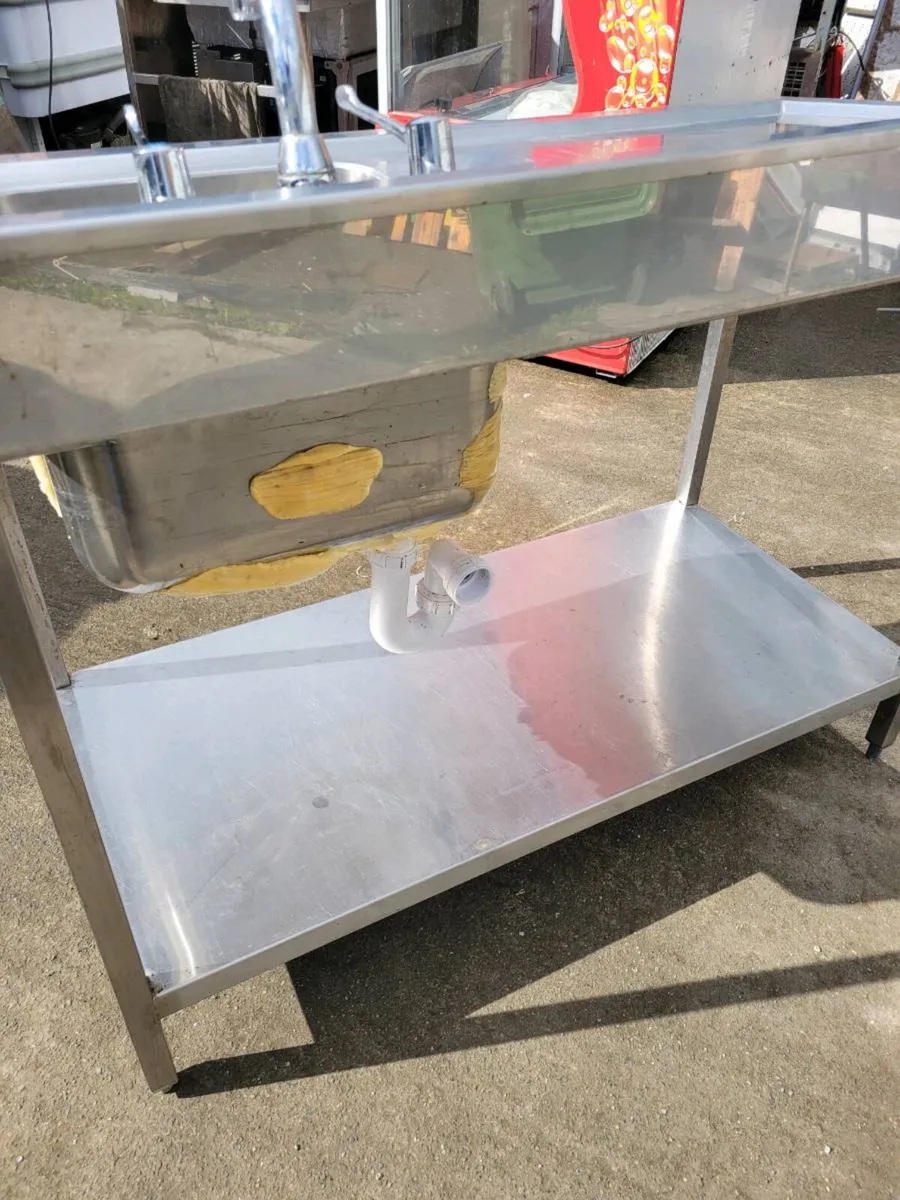 Sink Stainless Steel Shelved Sink - Image 3