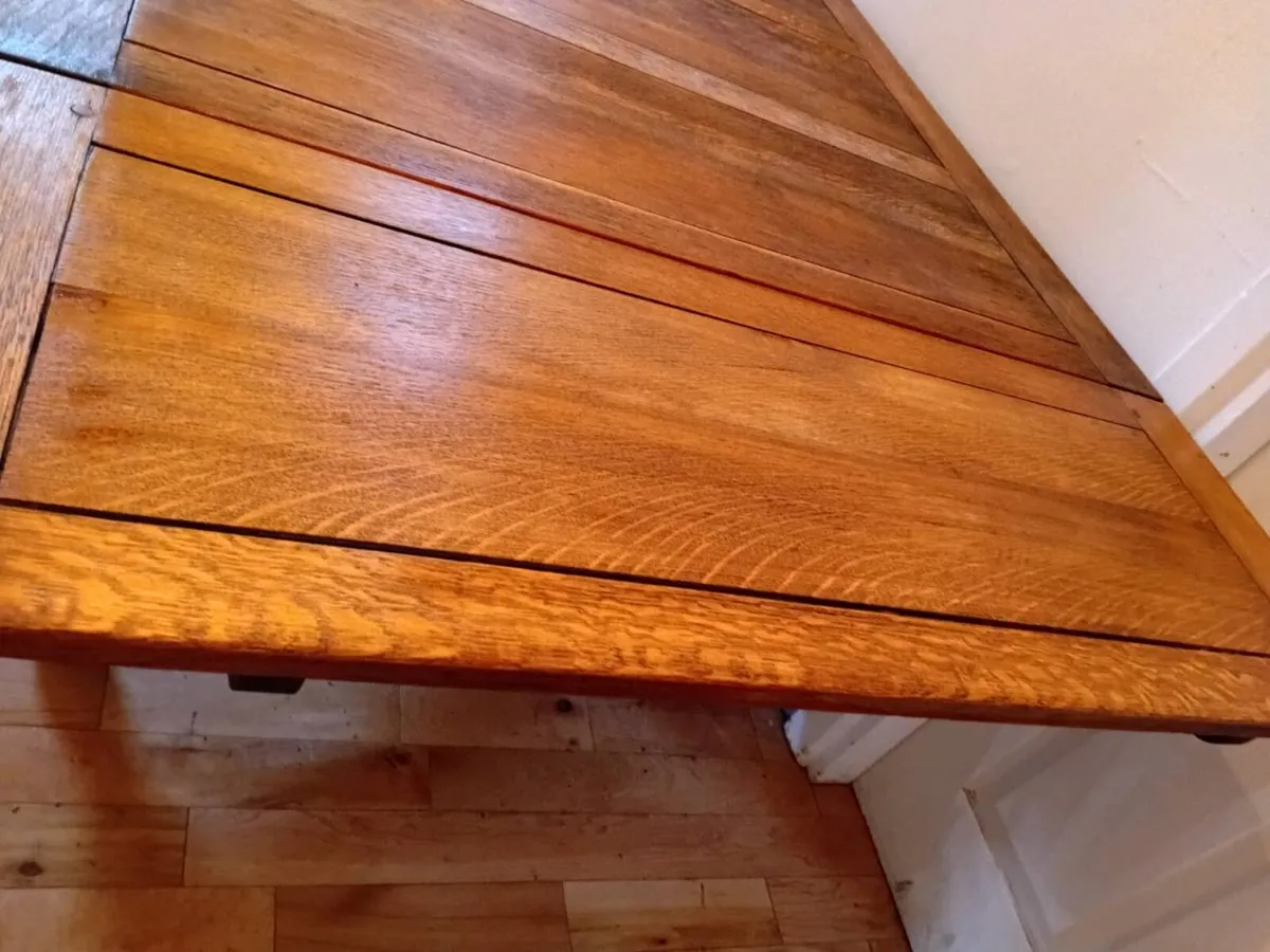 irish antique barley twist draw leaf table - Image 3