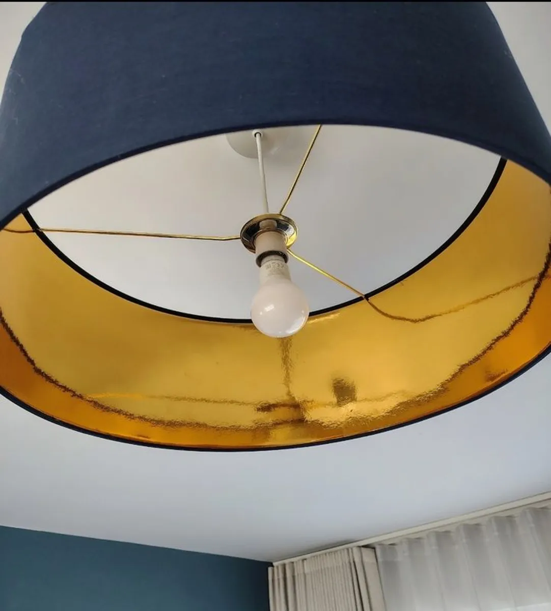 Next Blue Rico Easy Fit Shade Drum Ceiling Light - Image 4