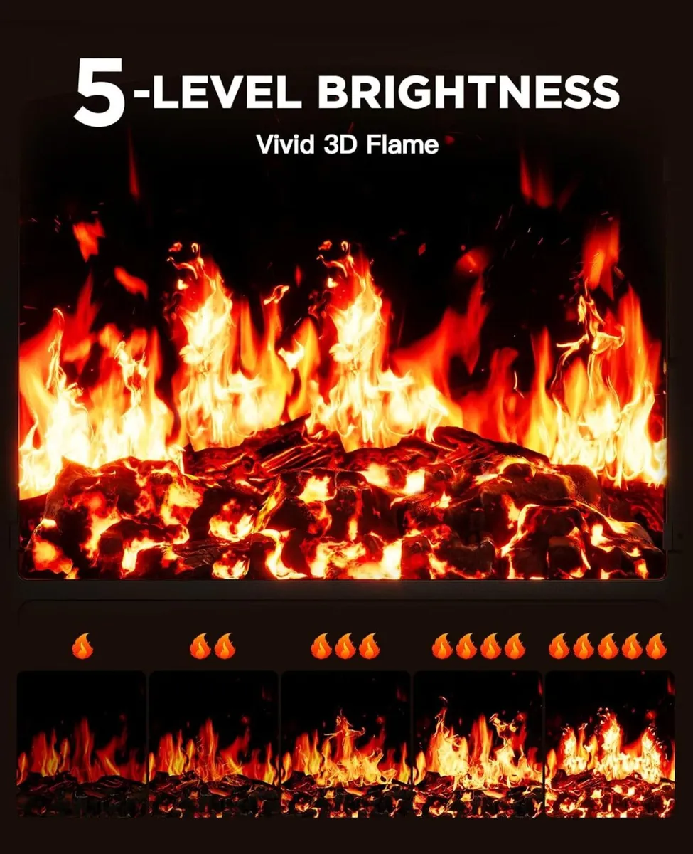 Electric Fireplace Heater BTU Portable with App - Image 4