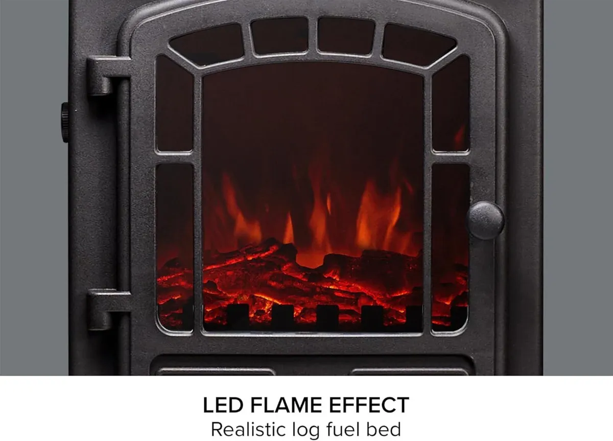 the Ripon Electric Stove Wood/Plastic Black 380 x - Image 4