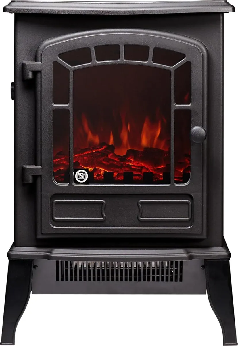 the Ripon Electric Stove Wood/Plastic Black 380 x - Image 1
