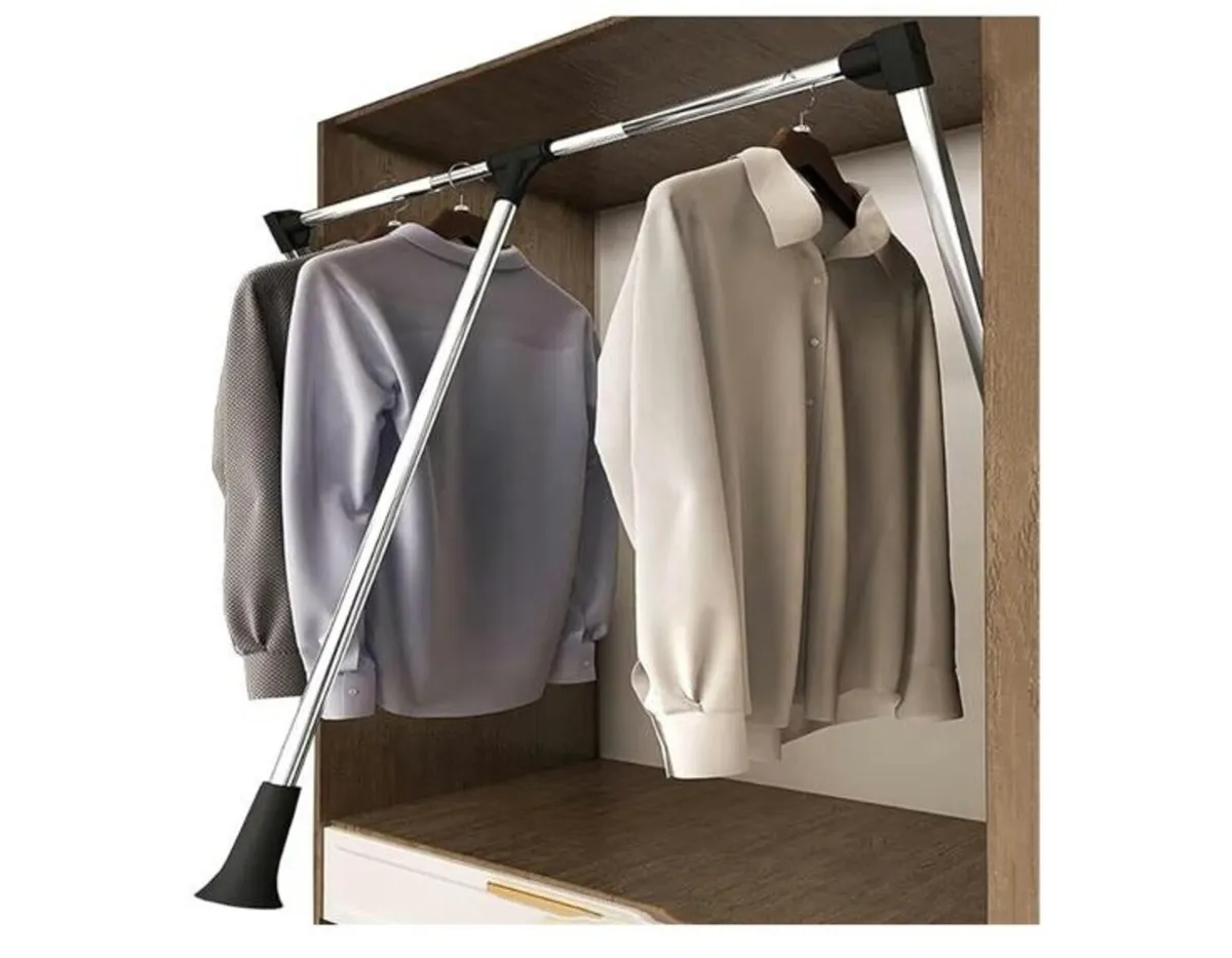 Adjustable Pull Down Wardrobe Rails - Image 1