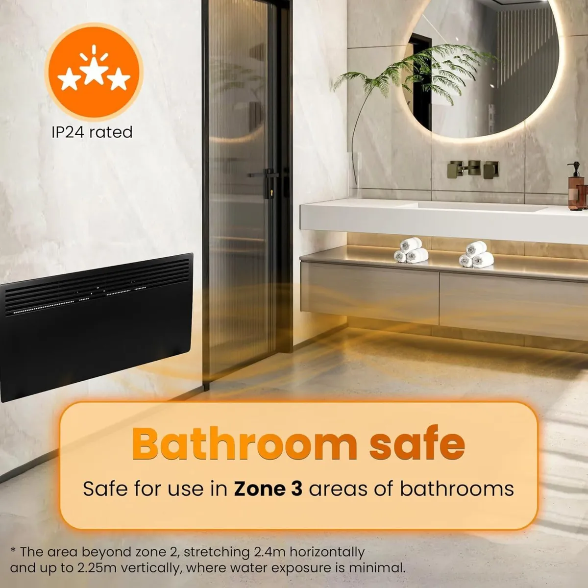 1000W watt Electric Panel Heater Low Energy Wall - Image 3