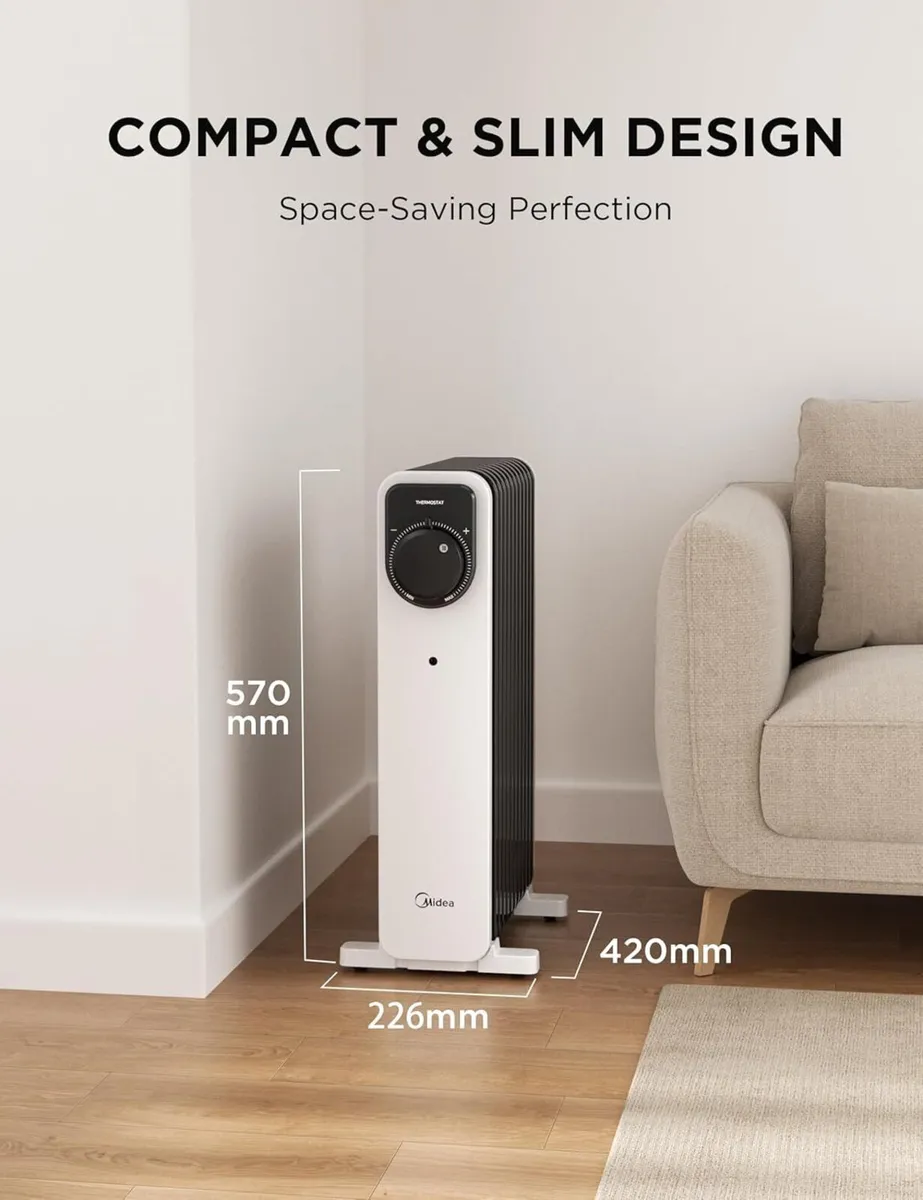 Oil Filled Radiator 2300W 11-Fin Portable - Image 2