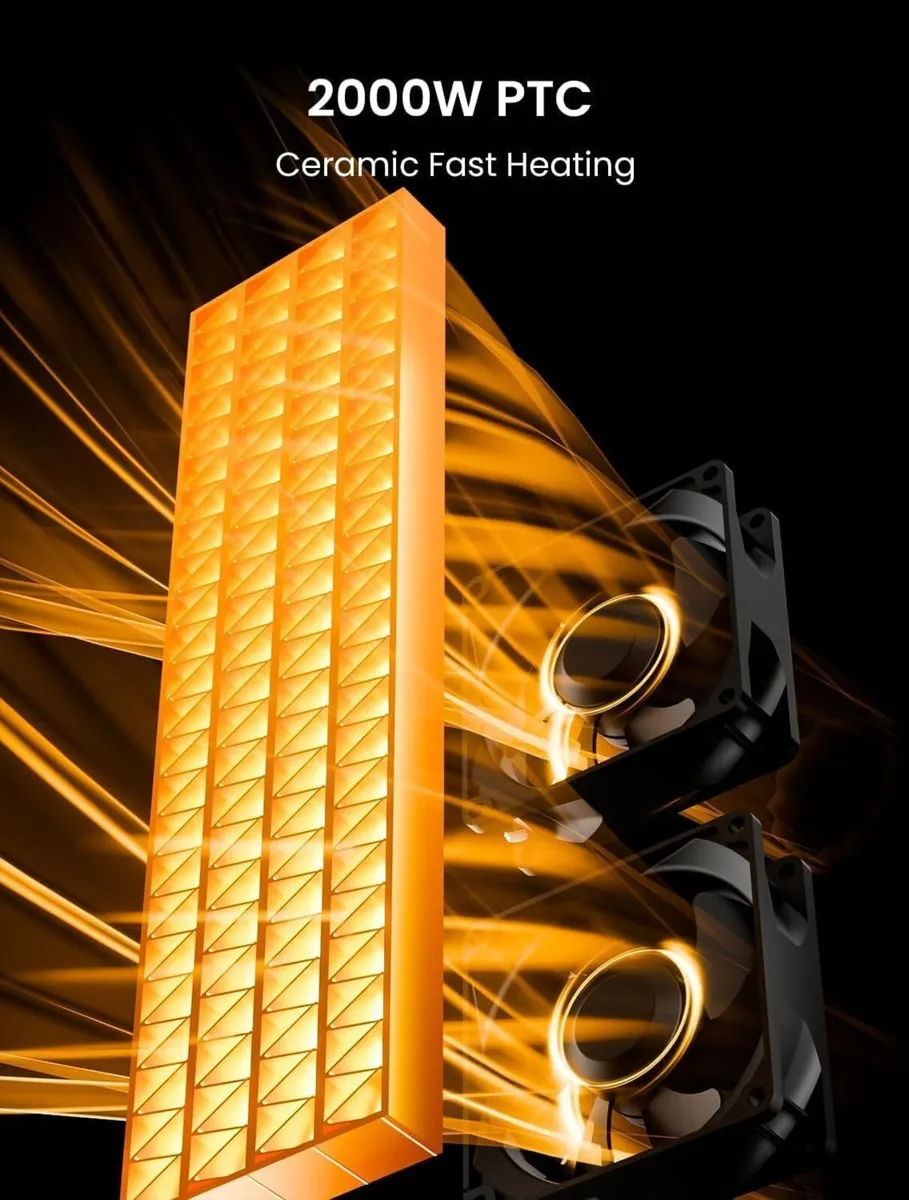 25 Inch Electric Heater for Home Low Energy 2000W - Image 2