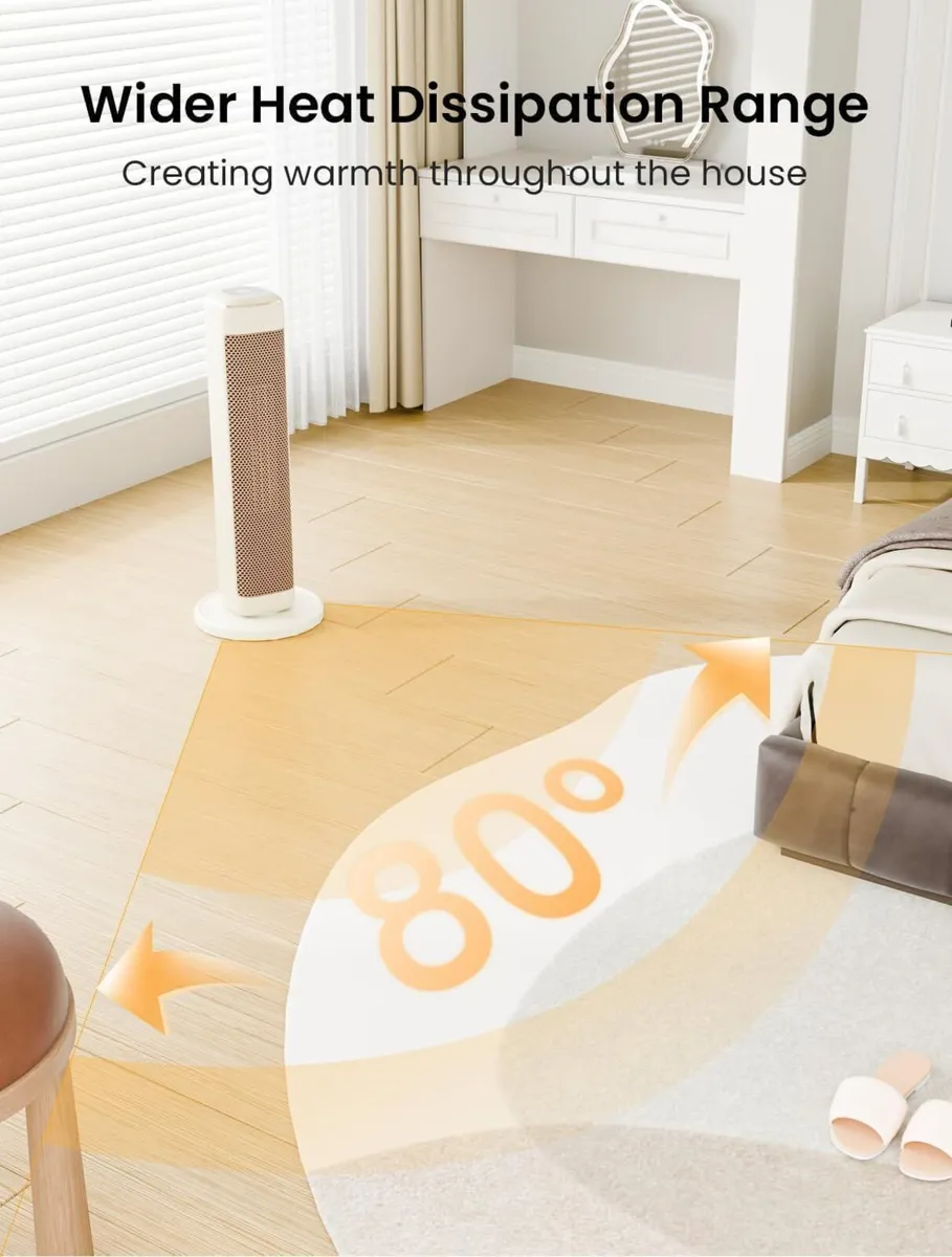 25 Inch Electric Heater for Home Low Energy 2000W - Image 3