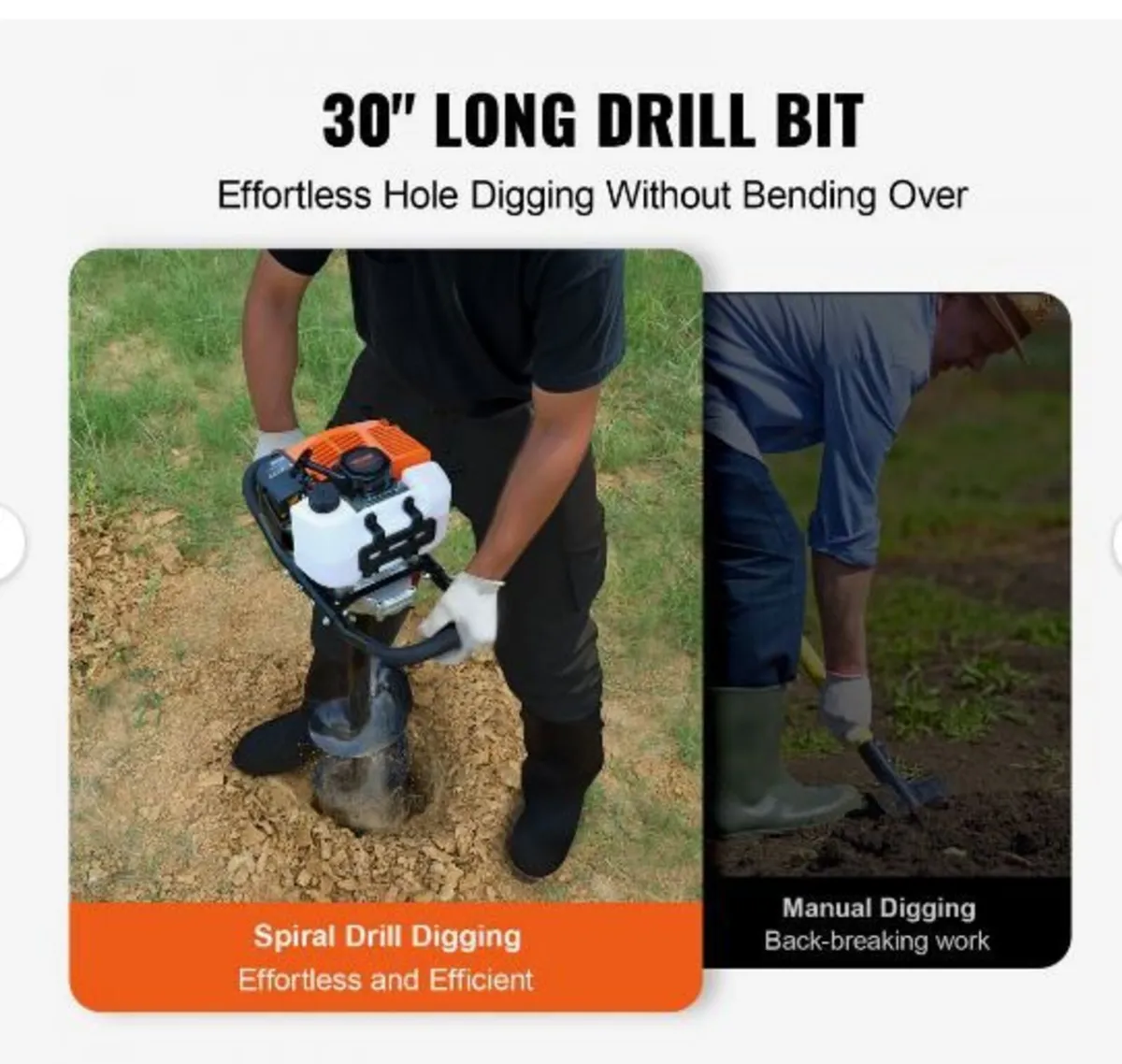 Gas Post Hole Digger 63CC 2400W - Image 4