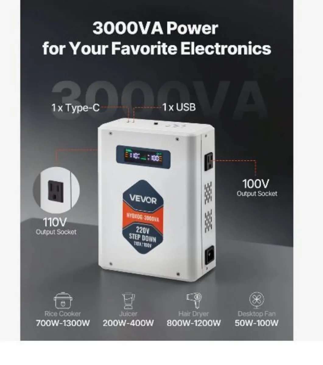 Step Down Voltage Converter, 3000VA - Image 2