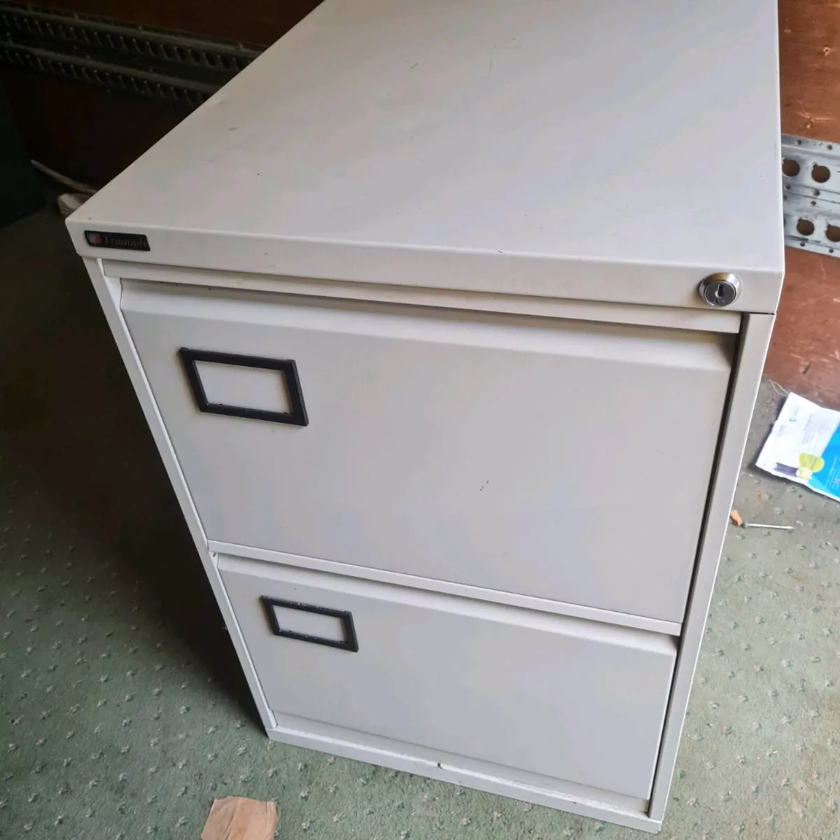 Triumph 2 drawer metal filing cabinet