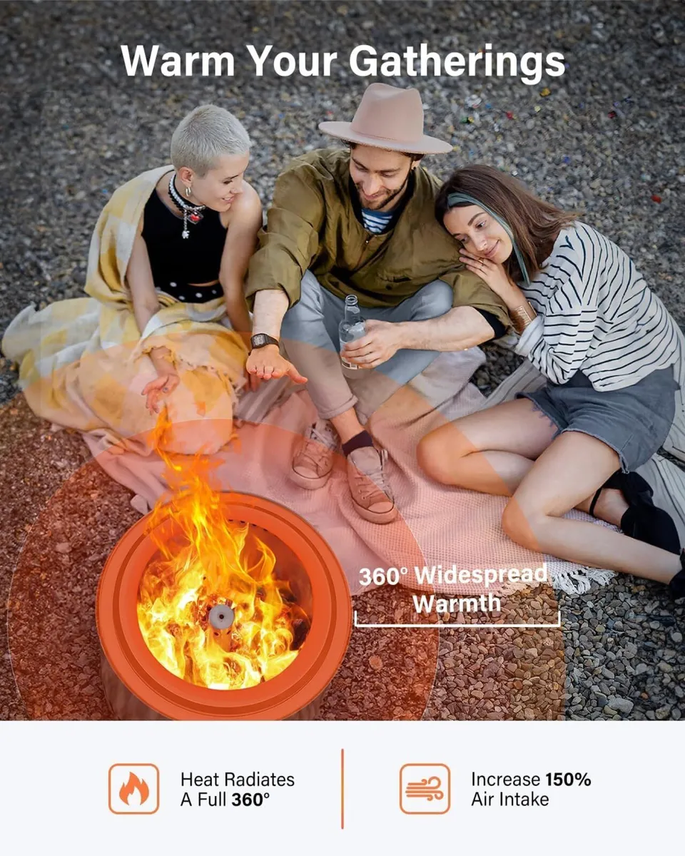 Smokeless Fire Pit Portable Safe Burning Fireplace - Image 4