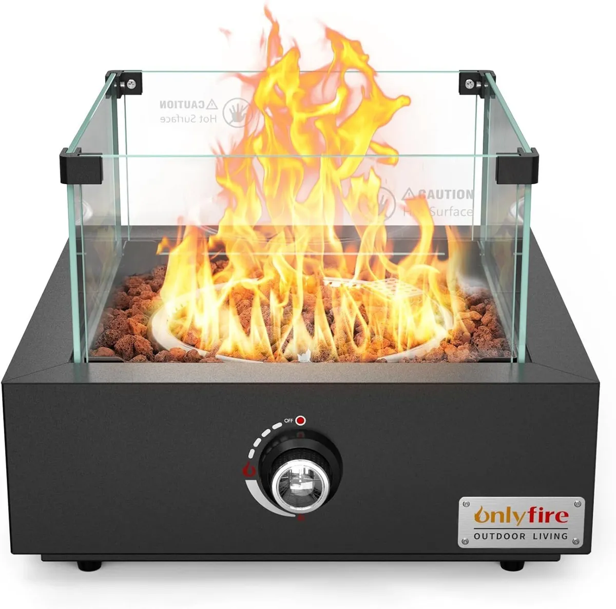 Tabletop Gas Fire Pit Outdoor Patio Heater with - Image 1