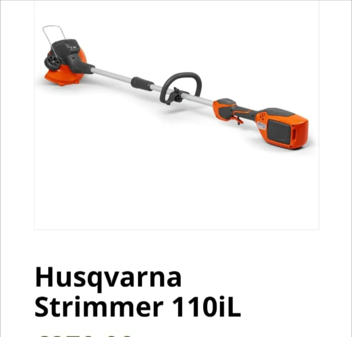 Husqvarna 110il battery powered strimmer. - Image 2