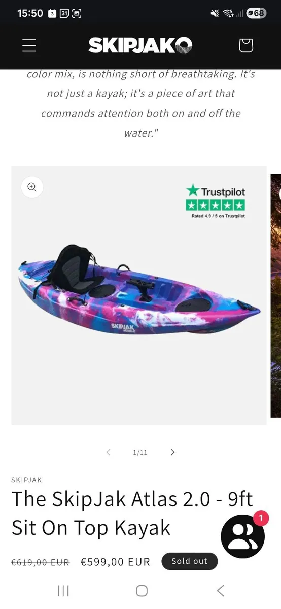 Shipjak Kayak 9ft - Image 1