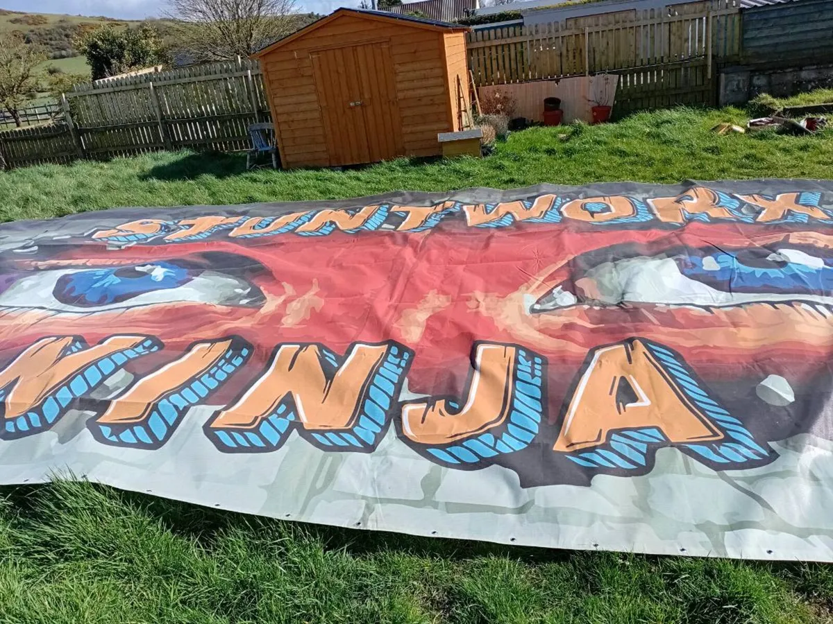 heavy duty 12x6 metre tarp stuntworkz ninja logo - Image 2