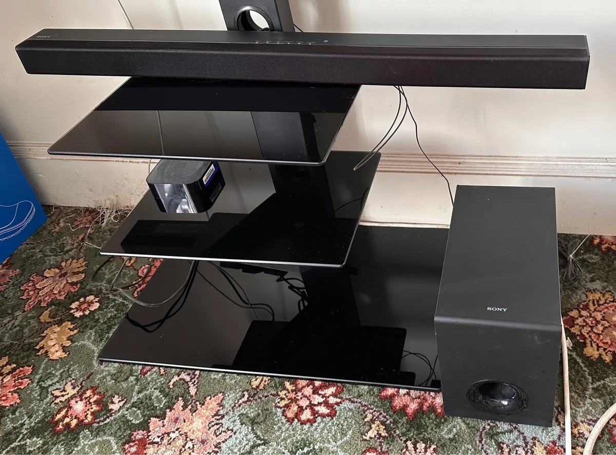 SHARP 50” smart TV, floor TV stand, SONY sound bar - Image 4