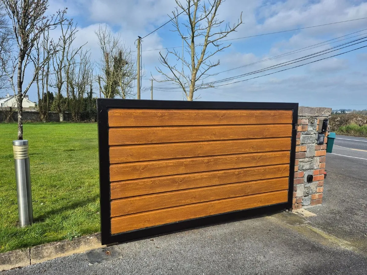 2 X Composite swing gates & electric motor system - Image 2