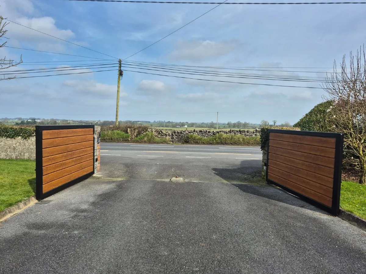 2 X Composite swing gates & electric motor system - Image 3