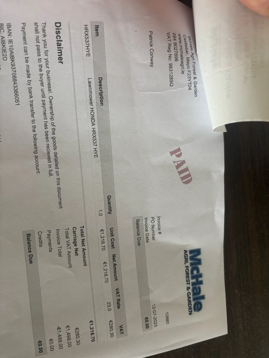 Honda hrx537 , 8 months old - Image 4