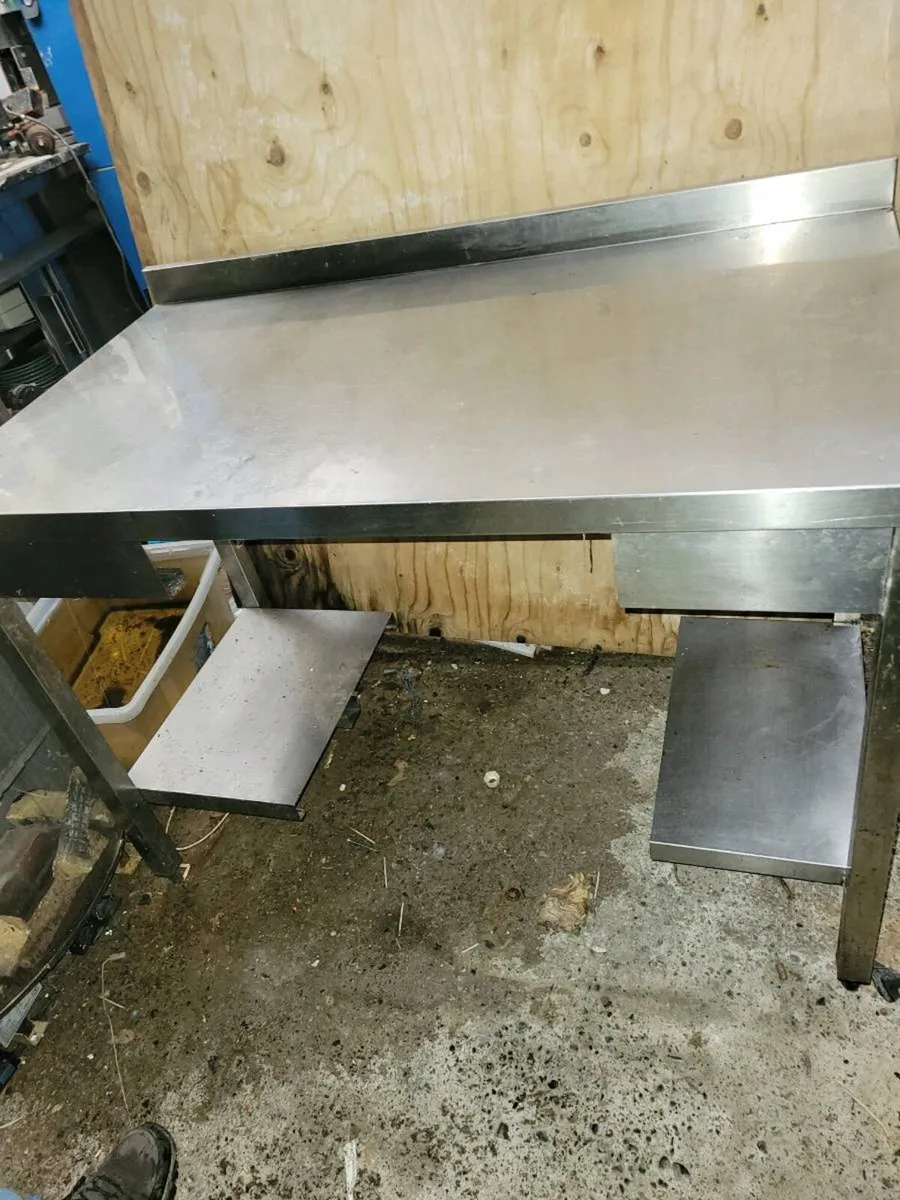Table Stainless Steel Shelved Table - Image 2