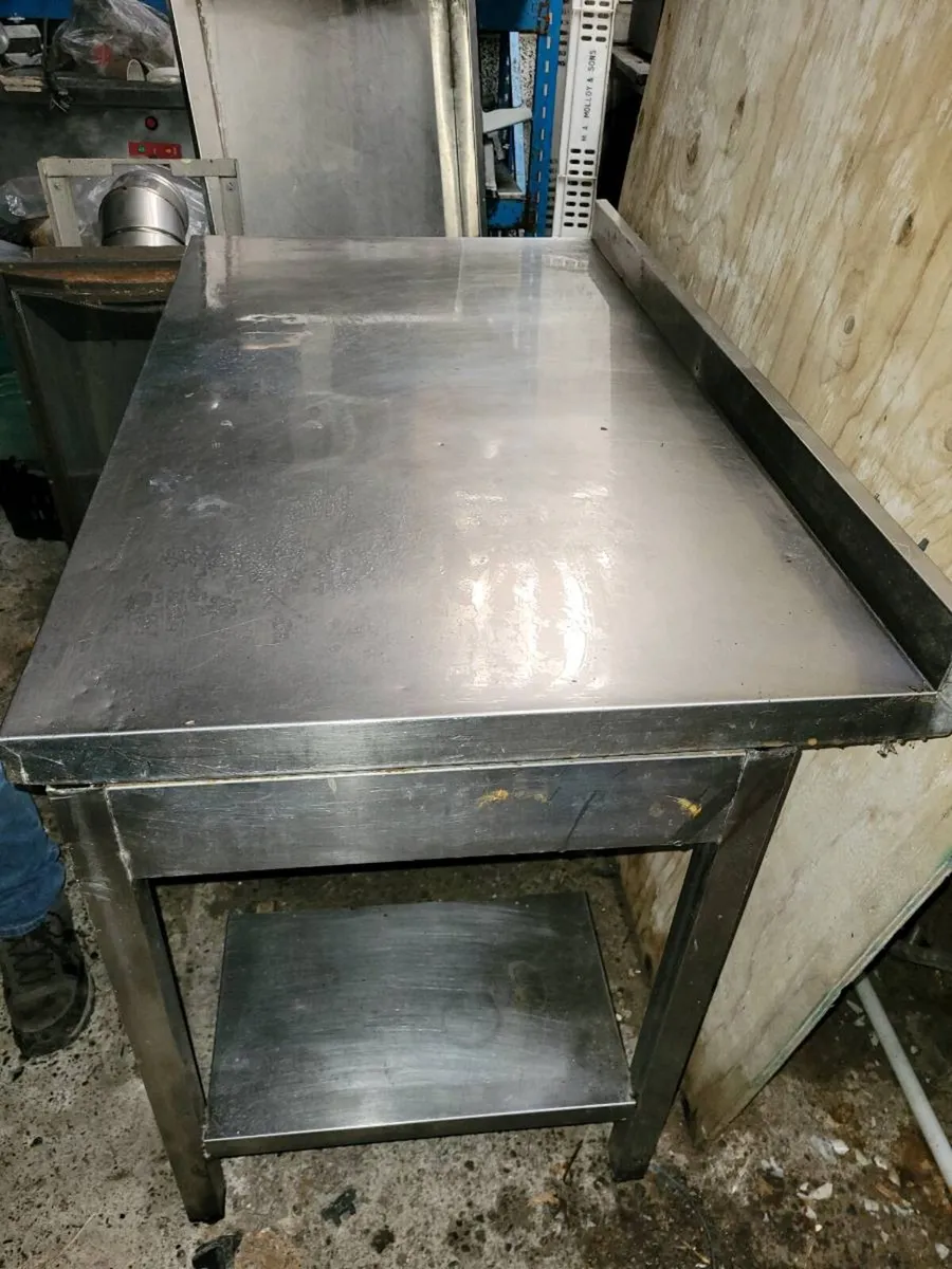 Table Stainless Steel Shelved Table - Image 3