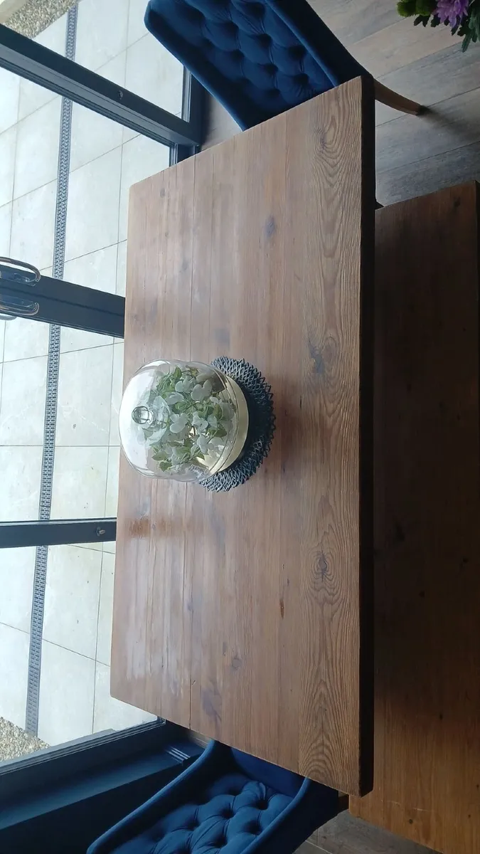 Table and 2 benches not the chairs - Image 4