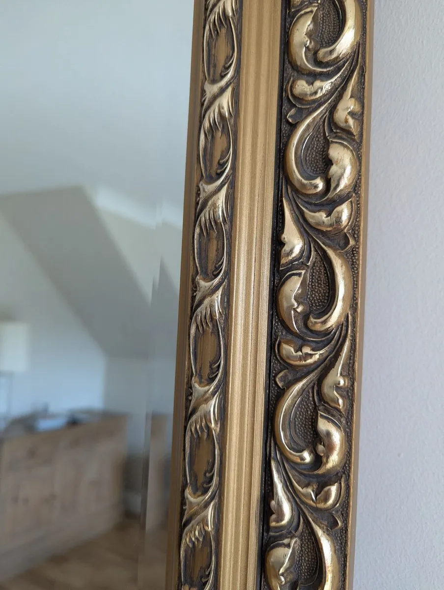 Solid Gilt Mirror With Bevelled Glass - Image 3