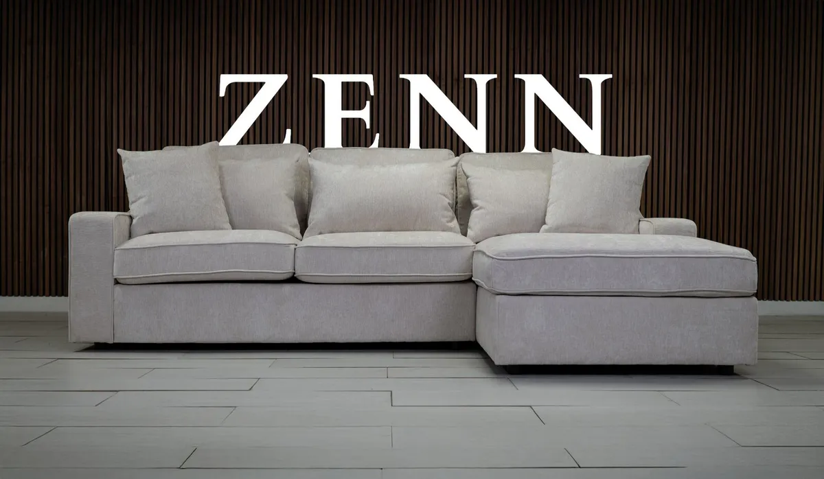 Zenn L Shaped Corner Chase Lounge Sofa - Image 1