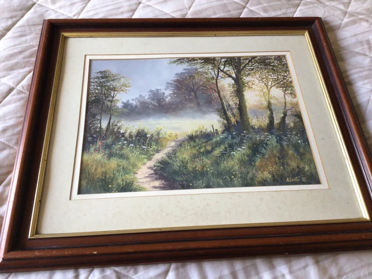 Water Colour Picture in Frame signed - Image 1