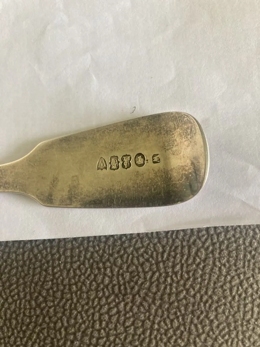 Silver spoon 9inches long in excellent condition made by famous silversmith George Waterhouse weighs 2.78 ounces - Image 2