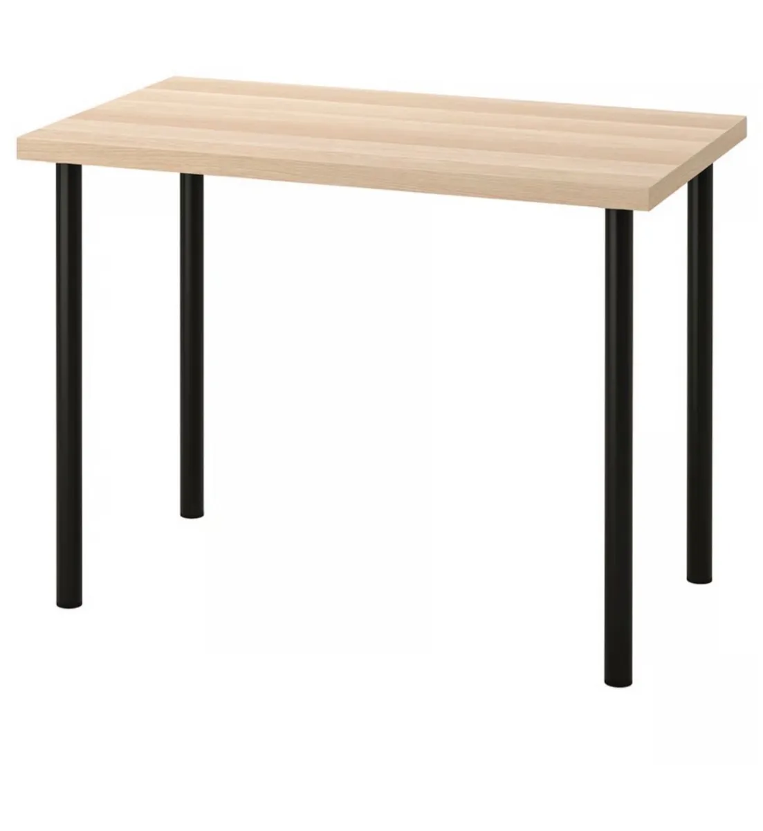 IKEA Desk – White / Black – Minimalist Home Office - Image 1