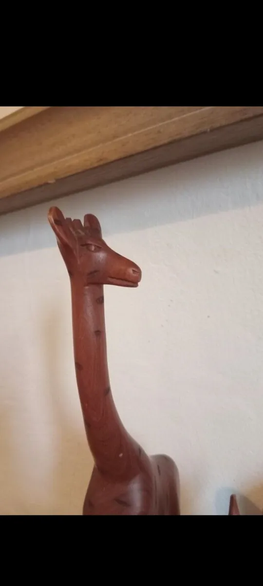 vintage hand carved besmo kenya wood animals x8 - Image 4