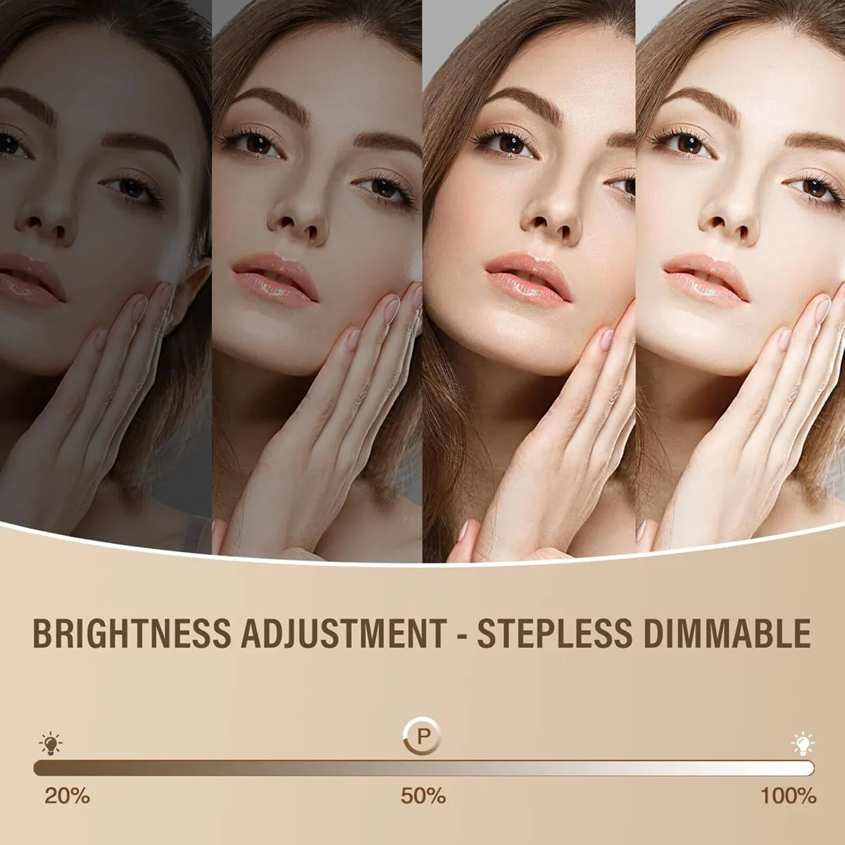 Hollywood Vanity Mirror with Lights 58 x 48cm - Image 4