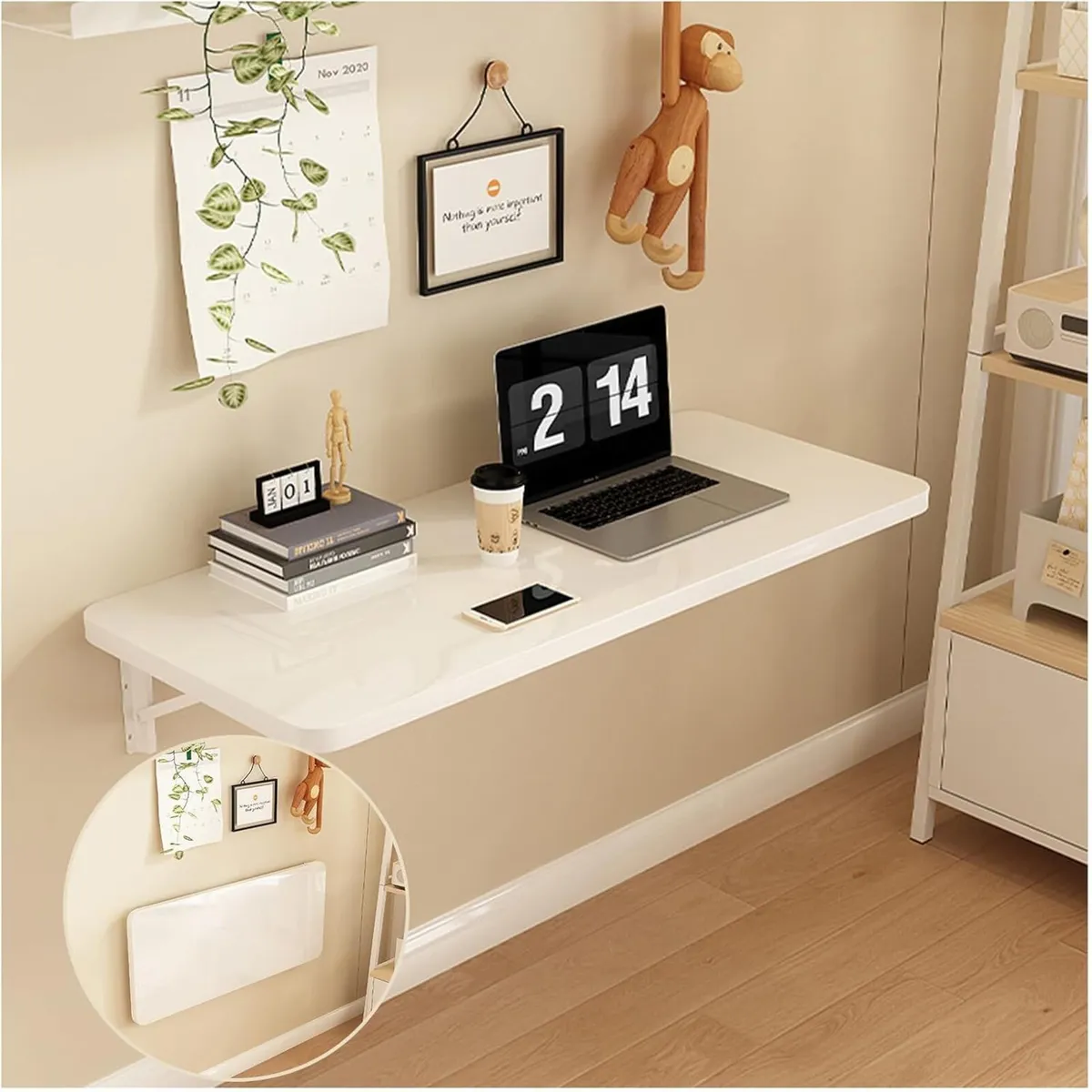 Wall Mount Folding Table Space-Saving Mounted - Image 1