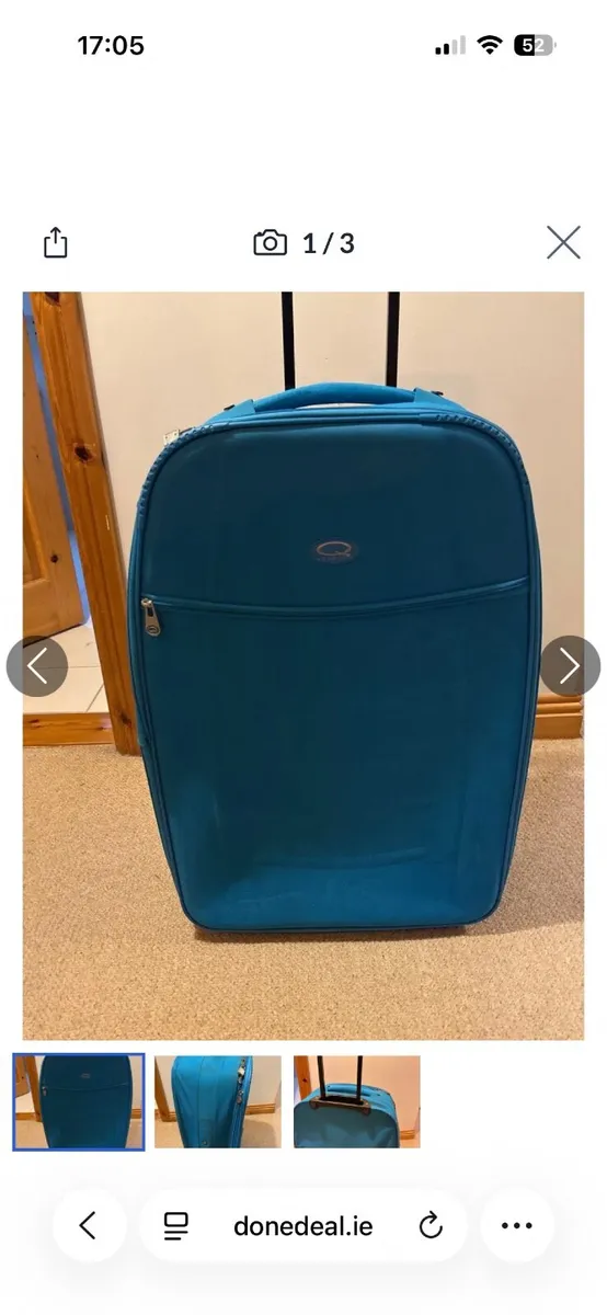 Blue Wheel Suitcase with Expander - Image 1