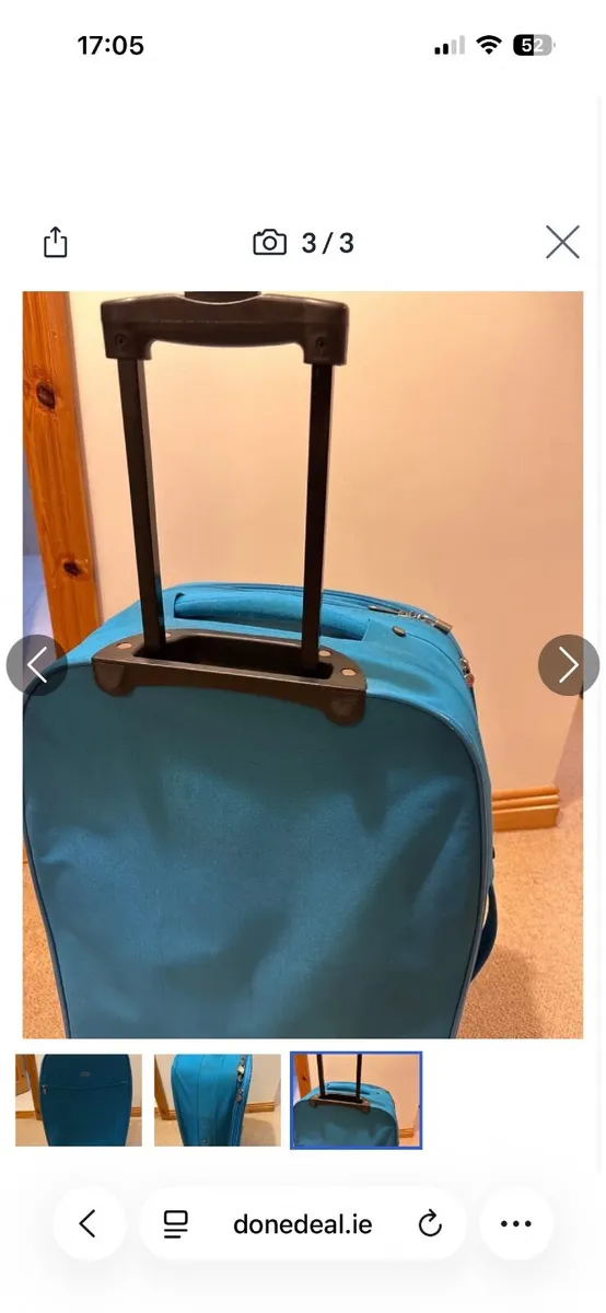 Blue Wheel Suitcase with Expander - Image 2