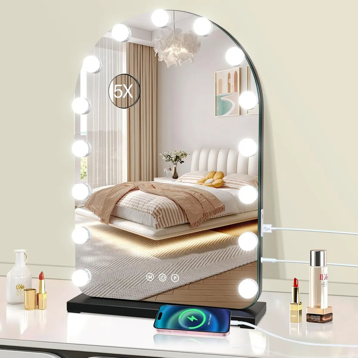 Hollywood Vanity Mirror with Lights 40x60cm Large - Image 1