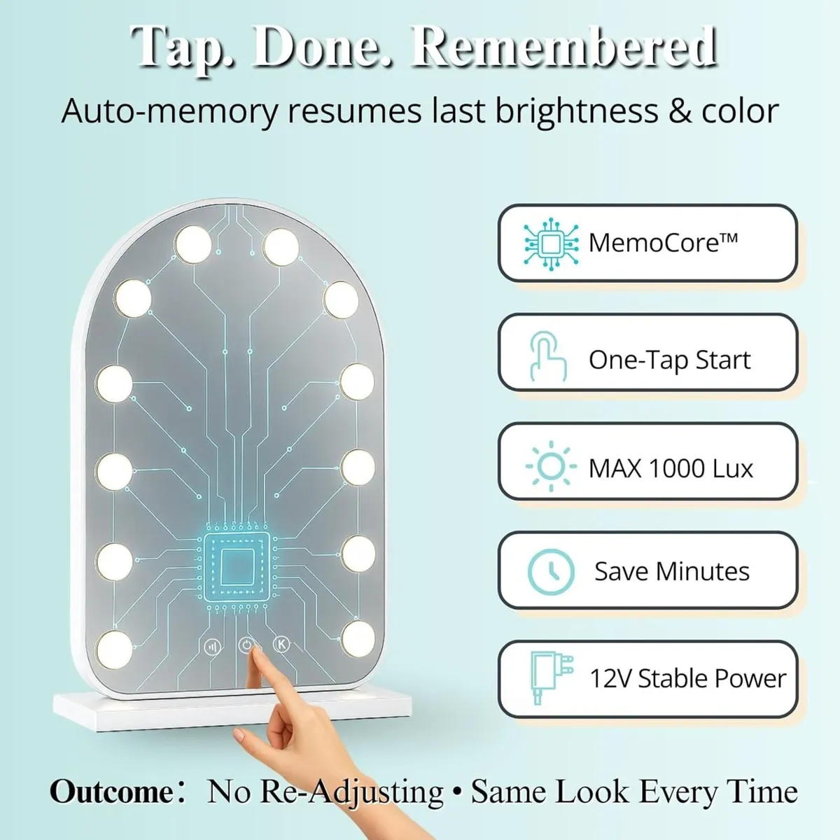 Vanity Mirror with Lights Dressing Table Lighted - Image 4