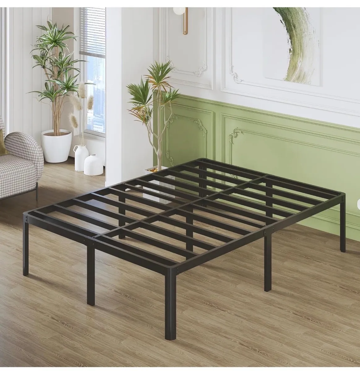 King Size Bed Frame 5ft With Rounded Corner Legs - Image 3
