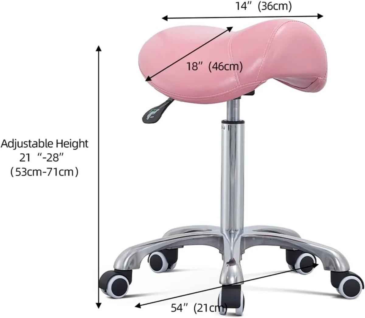 Saddle Stool Massage Rolling Work Chair For - Image 2