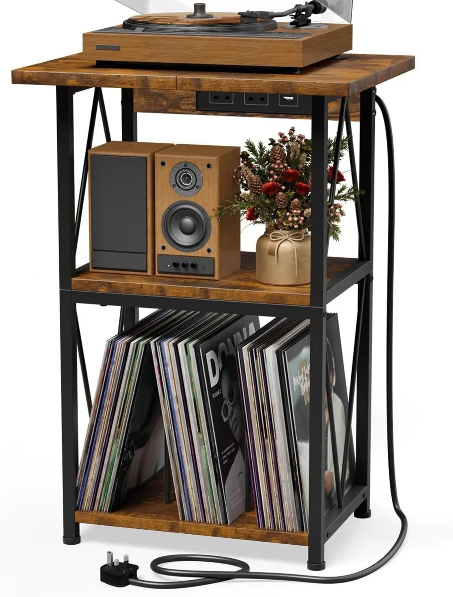 Upgraded Extended Tabletop Record Player Stand - Image 1