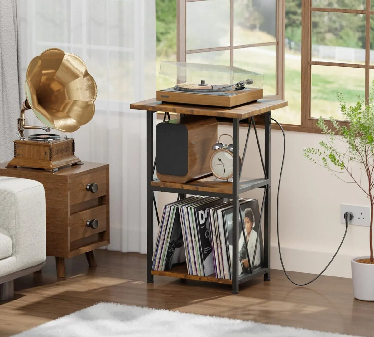 Upgraded Extended Tabletop Record Player Stand - Image 4