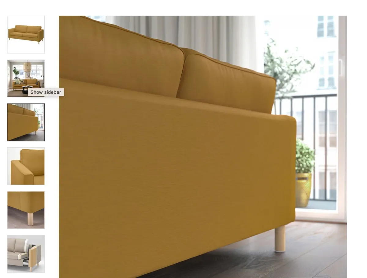 Ikea Parup 3 Seater Couch Cover - Image 3