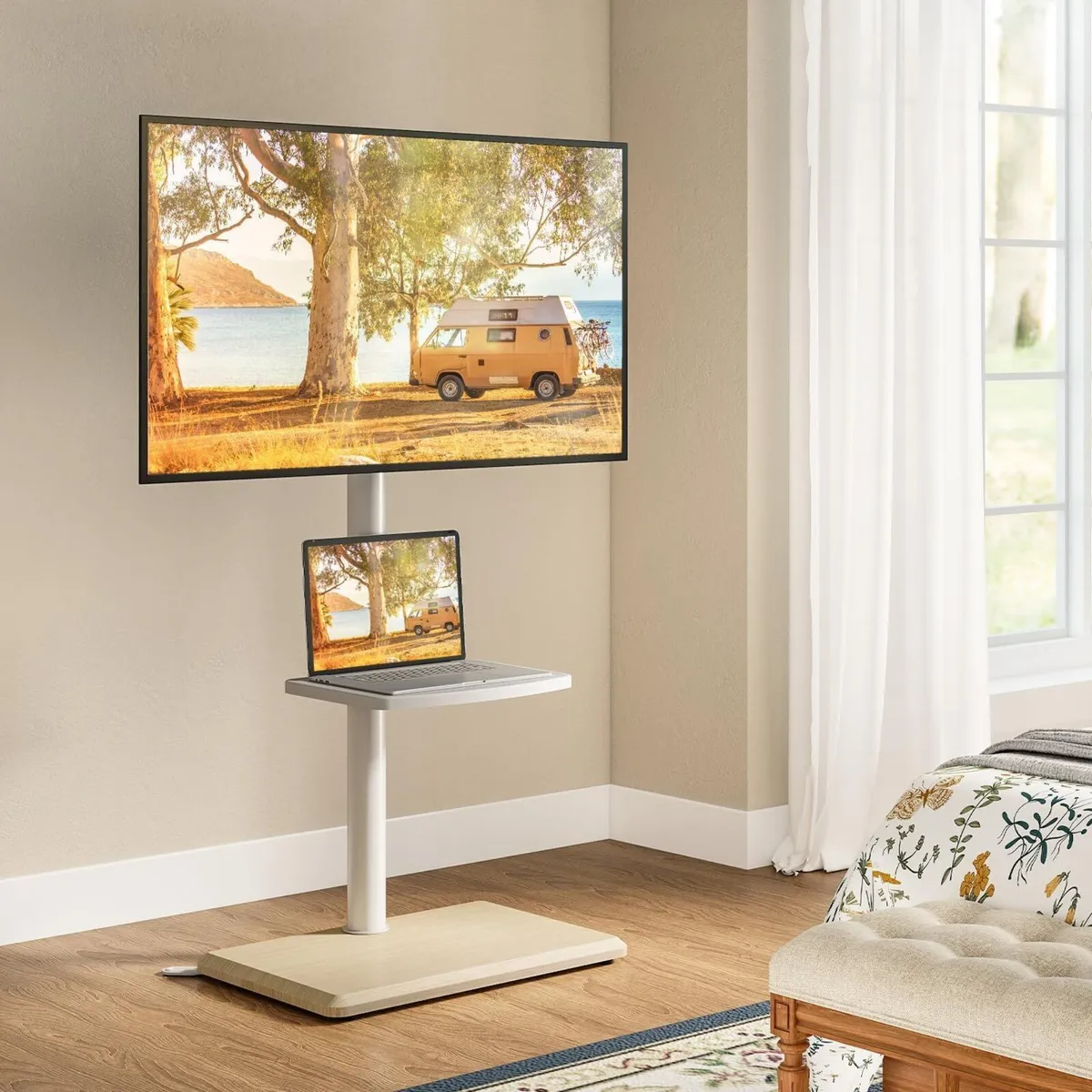 Universal Swivel TV Floor Stand with Mount for - Image 2