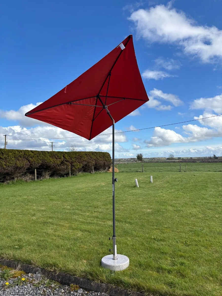 Square Orange Garden / Balcony Umbrella (NEW, Unus - Image 1
